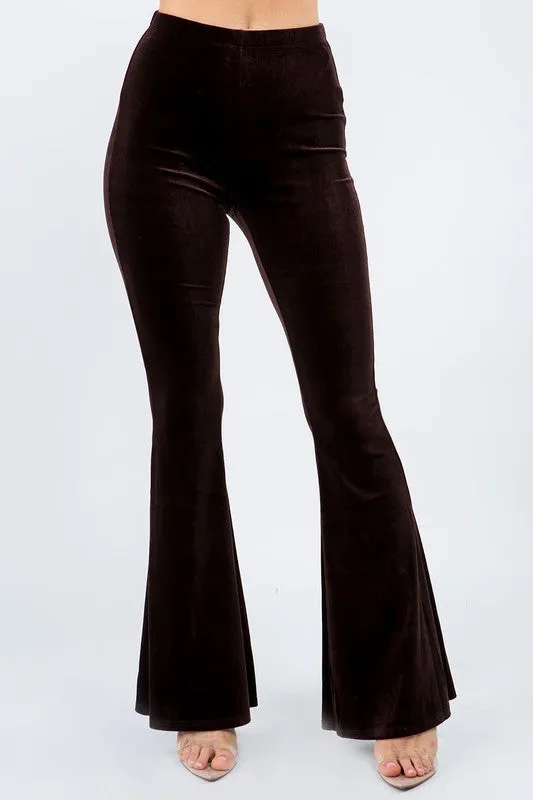 Velvet Long Flared Pants