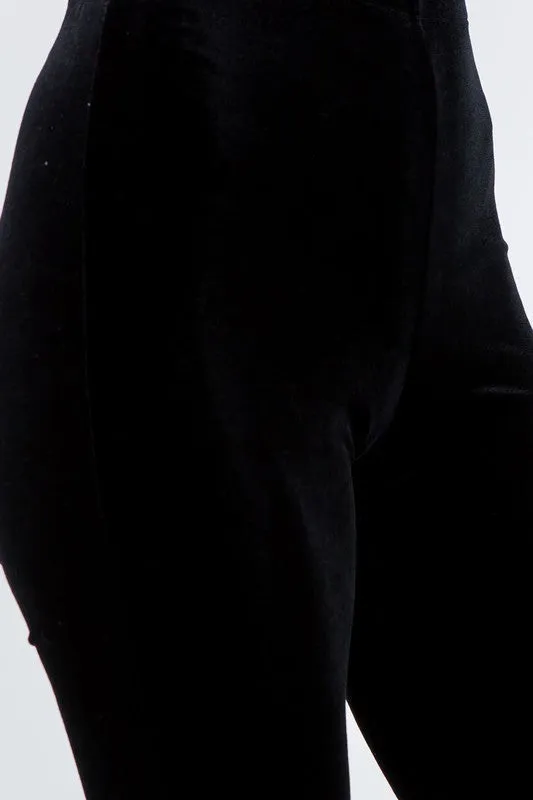 Velvet Long Flared Pants