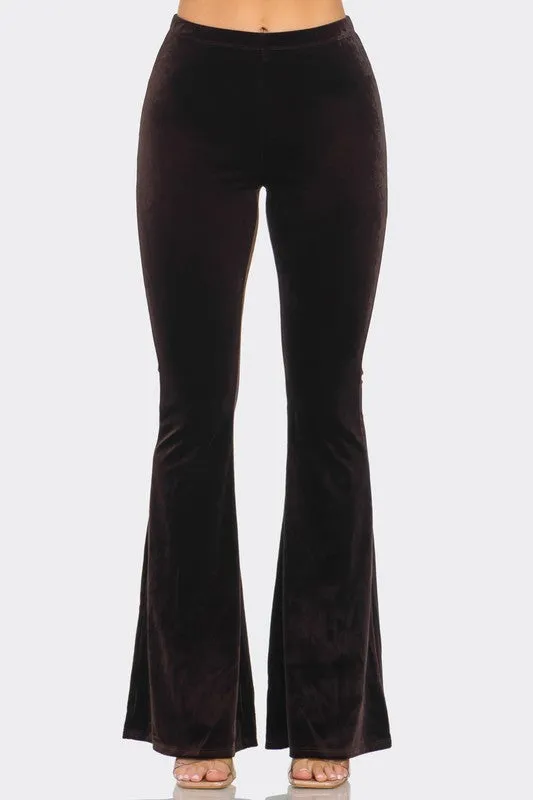 Velvet Long Flared Pants