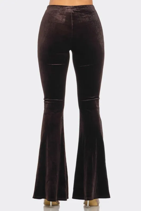 Velvet Long Flared Pants