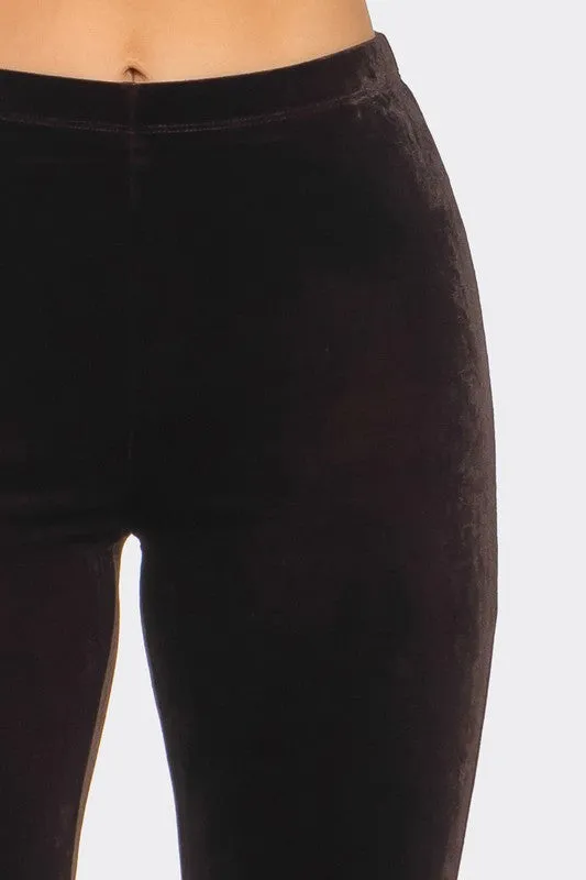 Velvet Long Flared Pants
