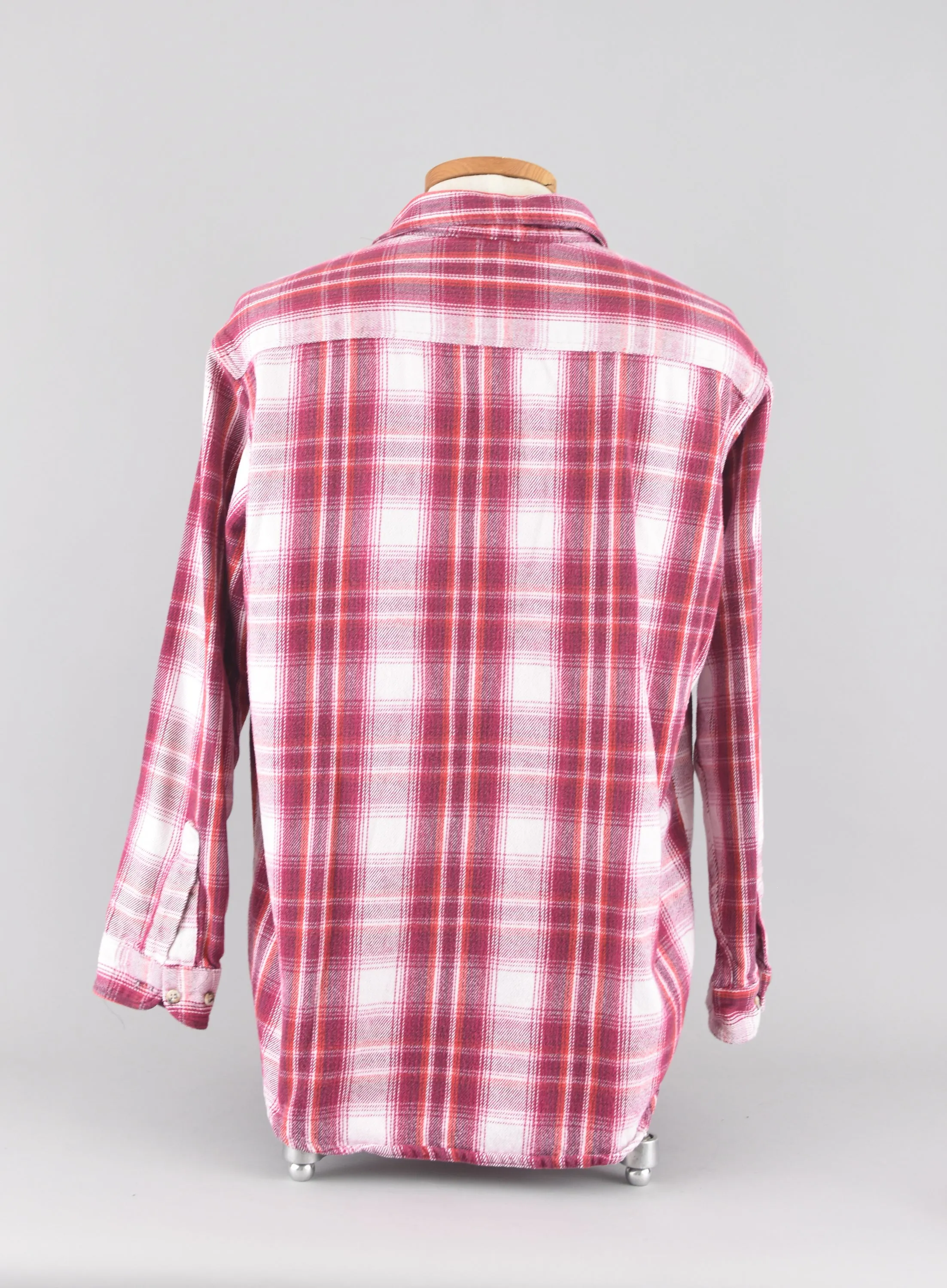 Vintage 80s Red Plaid Button Down Shirt Men's XL - 2XL