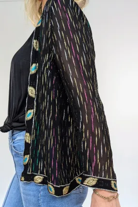 Vintage Frank Usher Metallic Shacket Top