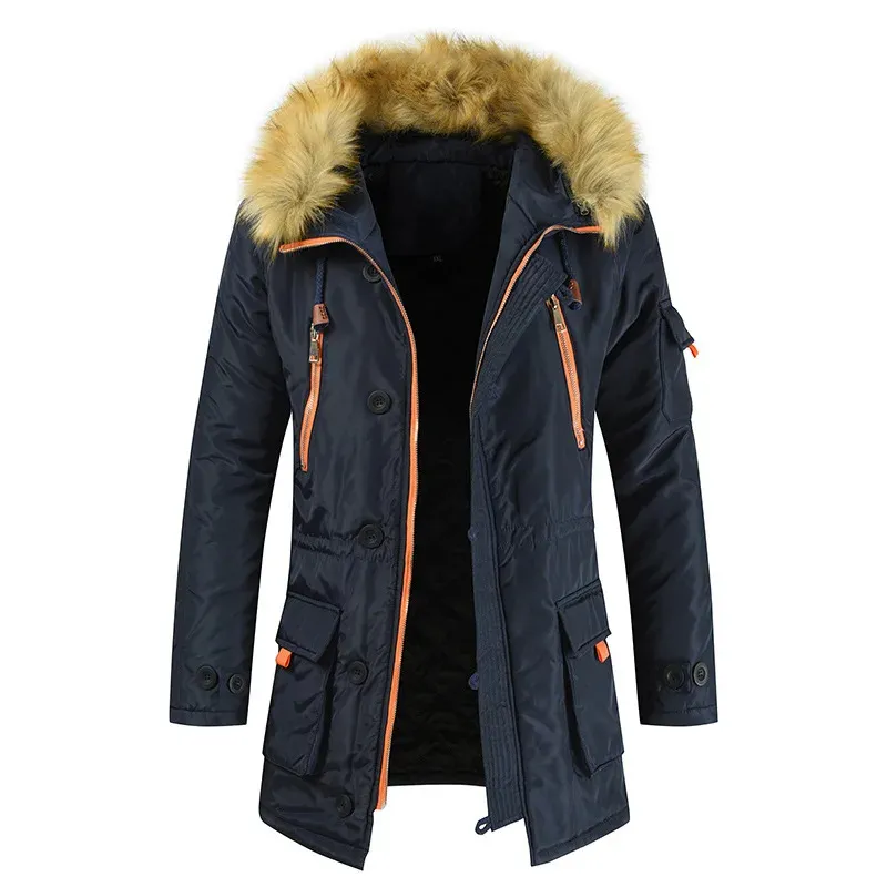 Vrykenz - Winterjas Heren Parka met Bontkraag, Warm Gevoerd en Meerdere Zakken