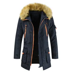 Vrykenz - Winterjas Heren Parka met Bontkraag, Warm Gevoerd en Meerdere Zakken