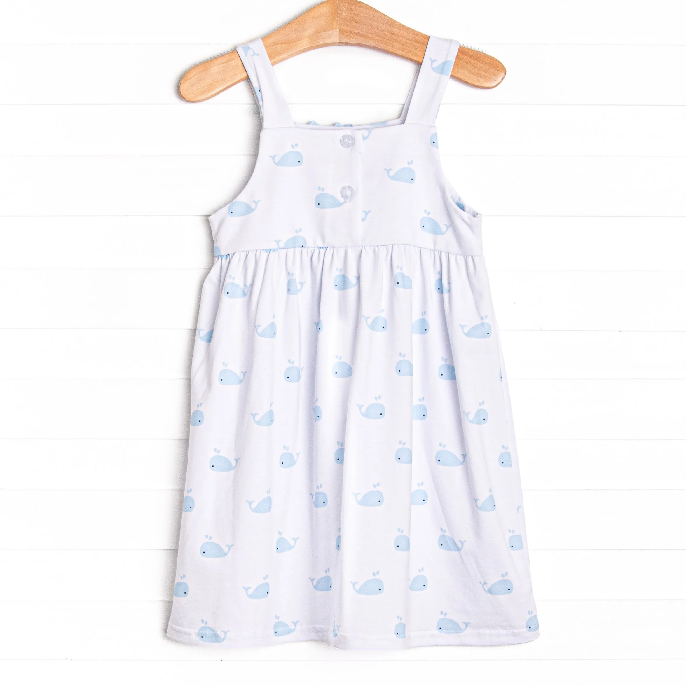 Whale Watch Dress, Blue