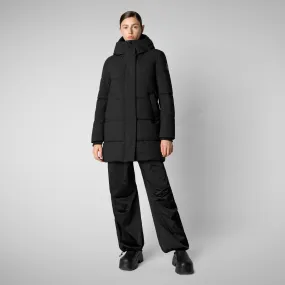 Woman's hooded parka Bethany in black